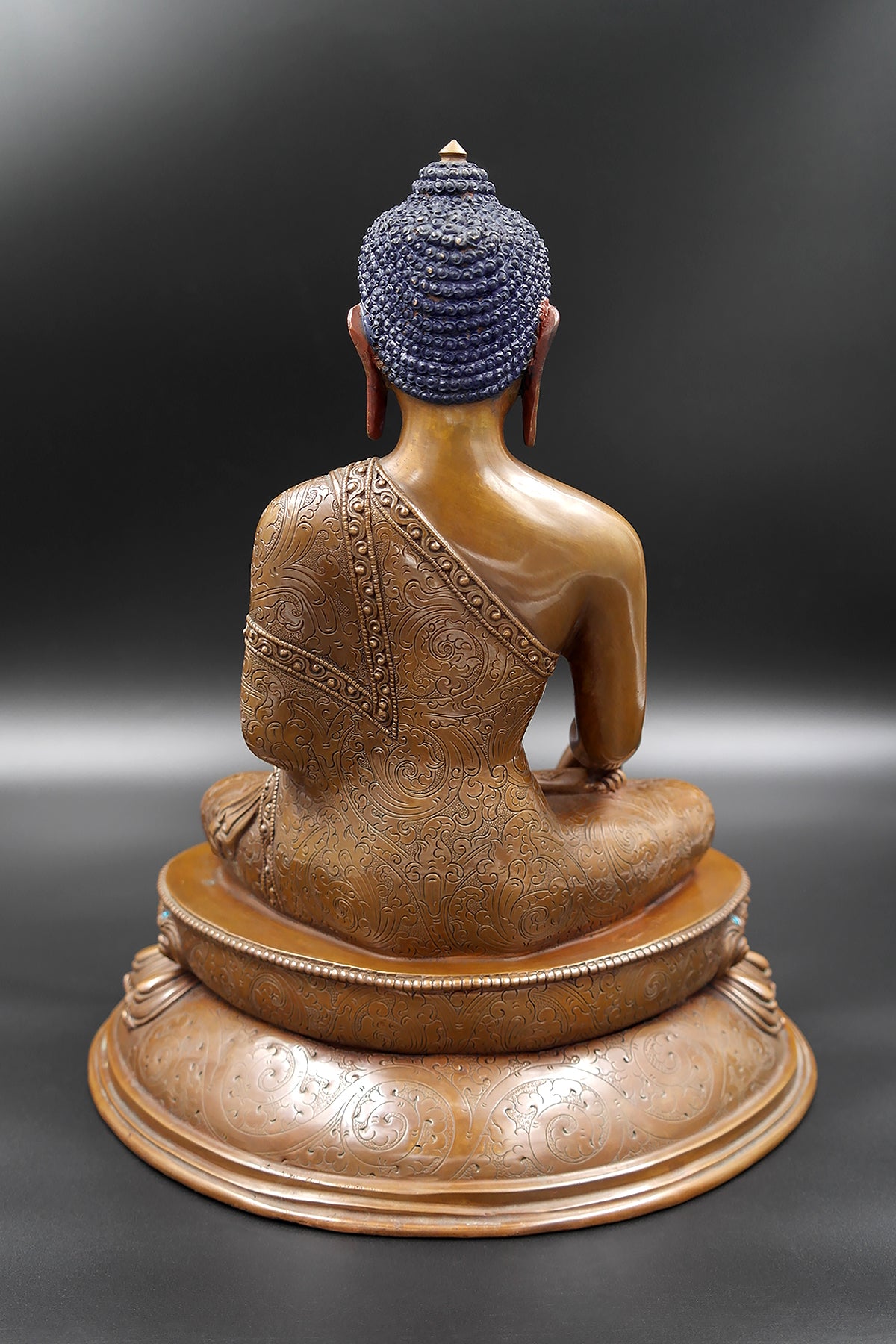 Lost Wax Method Copper Alloy Shakyamuni Buddha Statue,11"