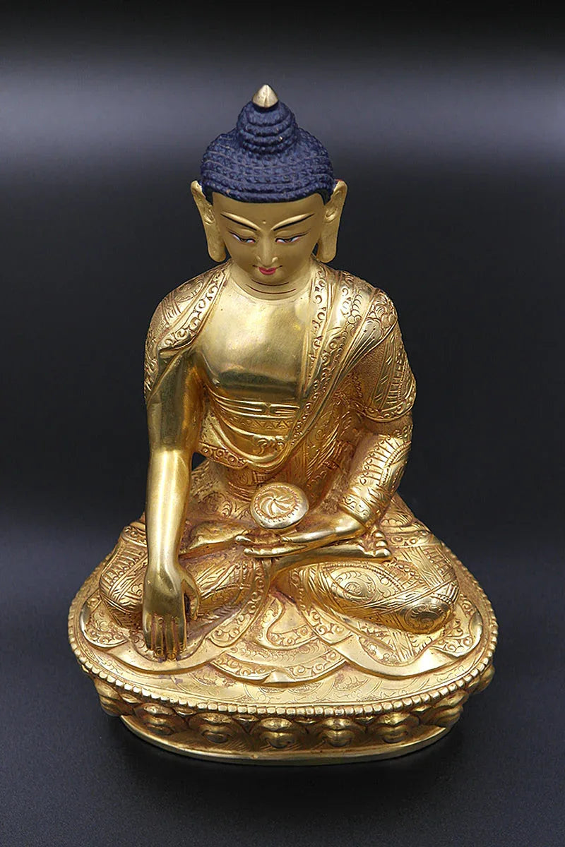 Hand Made Tibetan High quality Shakyamuni Buddha Statue 8" - Vajracrafts