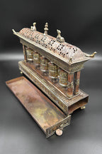 5 in 1 Copper Tibetan Prayer Wheel cum Incense Burner - Vajracrafts