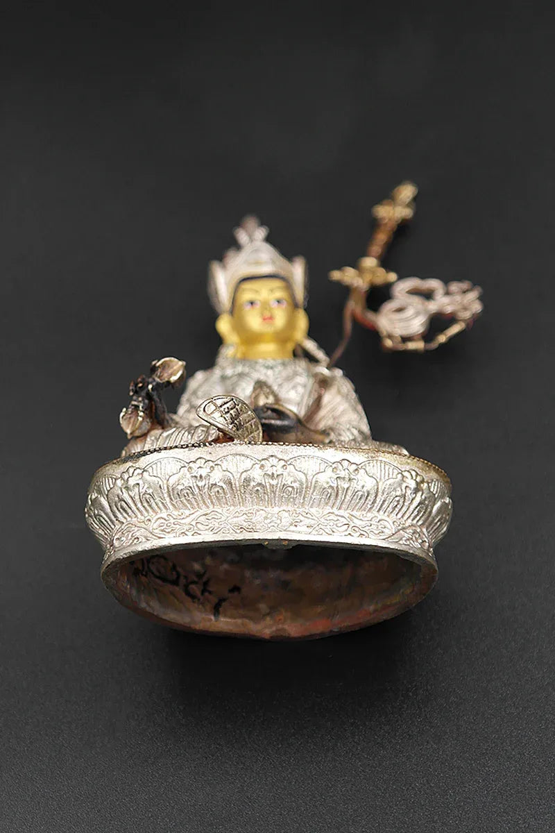 Guru Padmasambhava Statue in Two colors from Nepal 4" - Vajracrafts