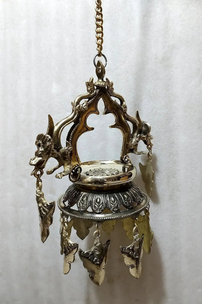 Hanging Oil Lamp From Nepal, Dalucha - Vajracrafts