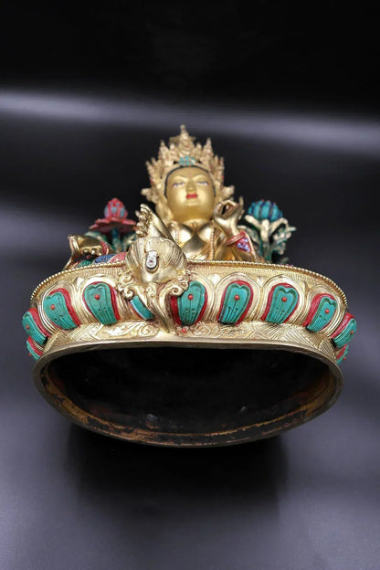 Empowerment Green Tara Statue, 15" - Vajracrafts