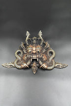 Tibetan Cheppu brass Wall Hanging Mask 11" - Vajracrafts