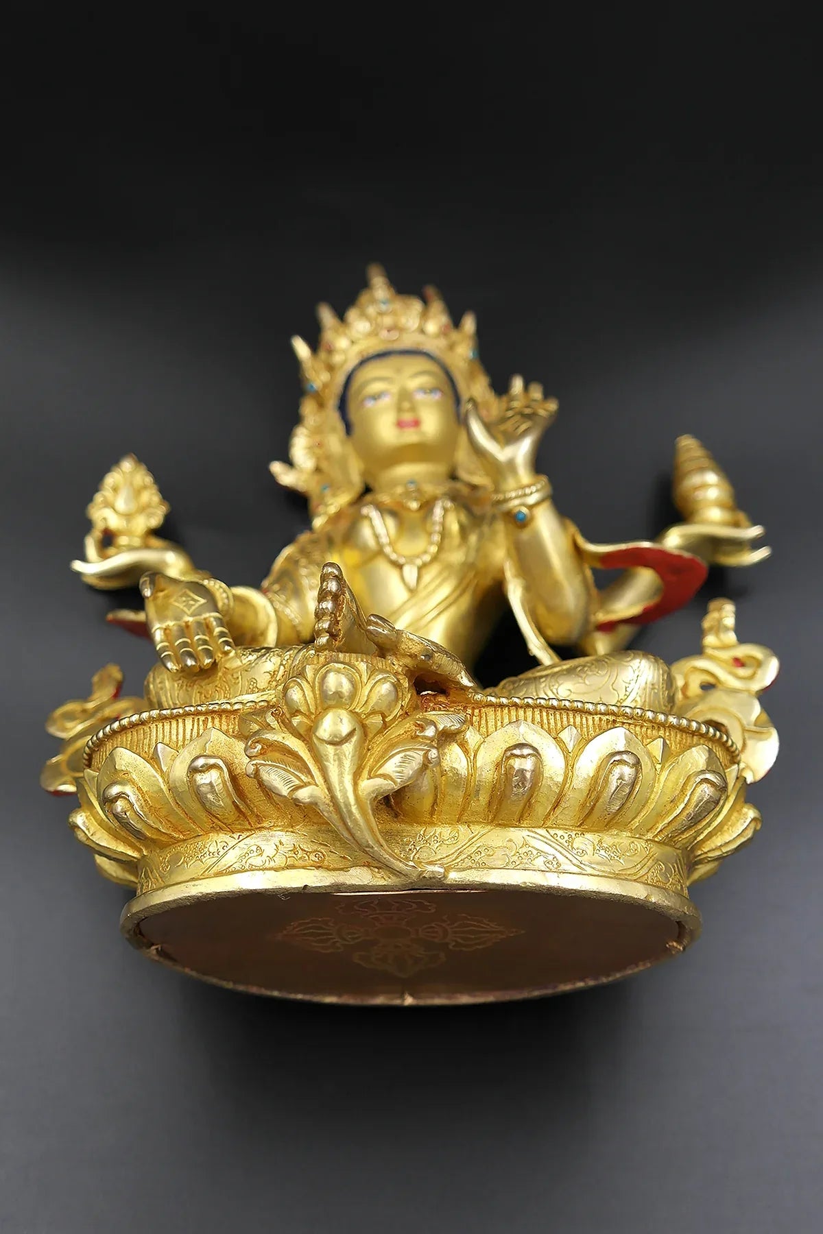 Hindu goddess Laxmi Statue - The Goddess of Wealth and Good Fortune 8" - Vajracrafts