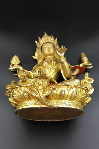 Hindu goddess Laxmi Statue - The Goddess of Wealth and Good Fortune 8" - Vajracrafts