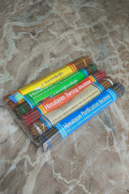 Set of 5 Mix Himalayan Incense Gift Set Handmade Incense Sticks, large - Vajracrafts