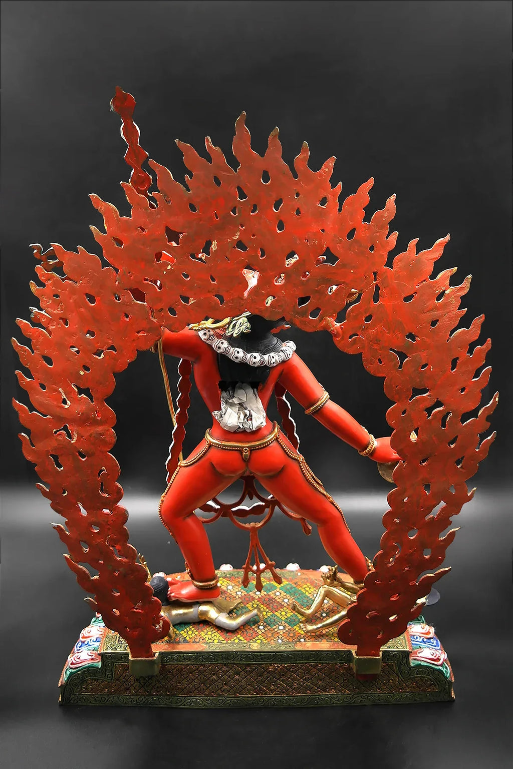 Vajra yogini hand painted copper statue 18" - Vajracrafts