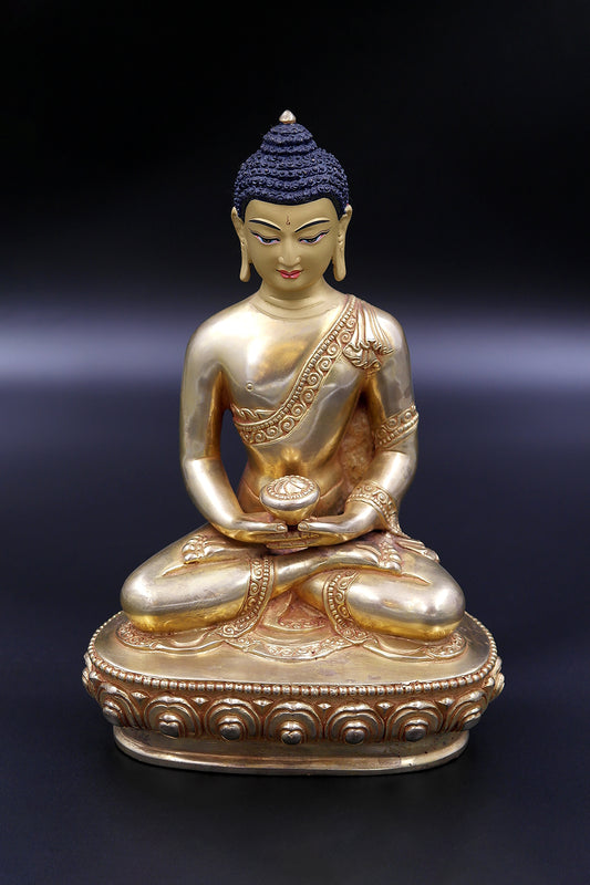 Handmade Amitabha Buddha Statue from Boudha 7"