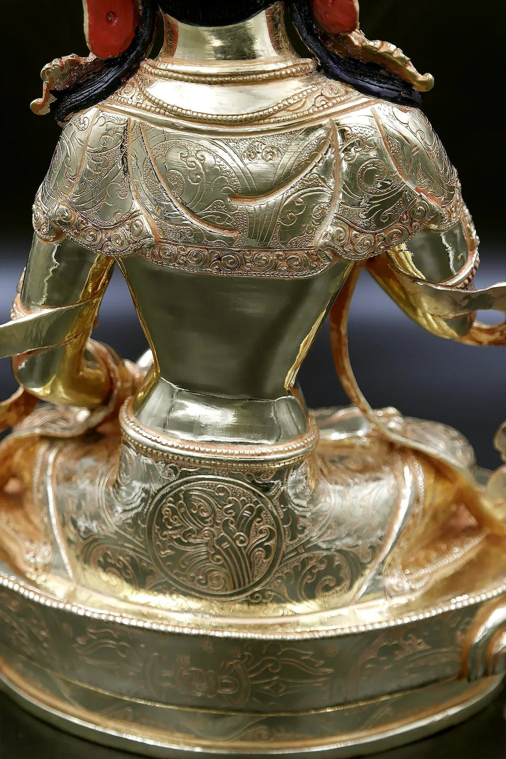 Divine Purity: Gold Plated Vajrasattva Statue, 13" - Vajracrafts