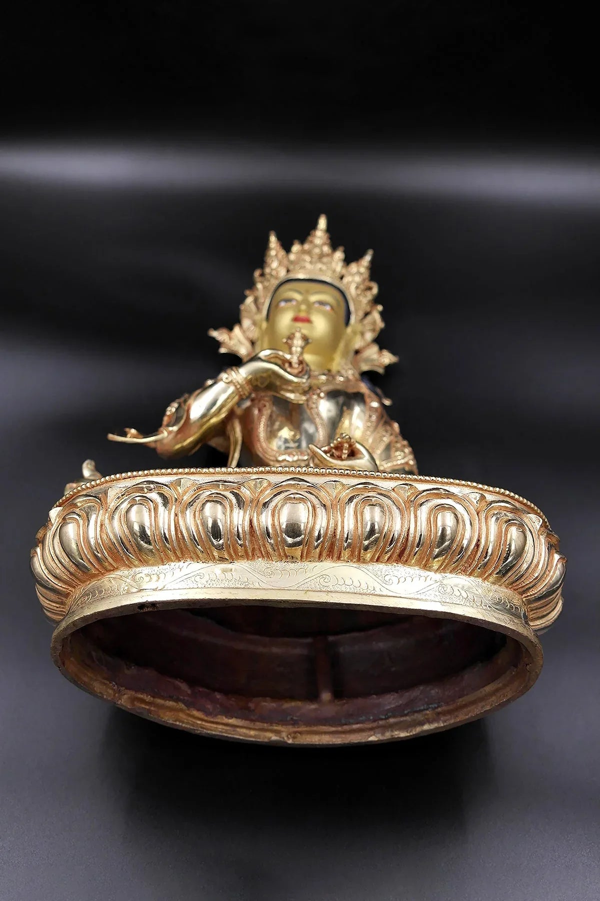 Divine Purity: Gold Plated Vajrasattva Statue, 13" - Vajracrafts