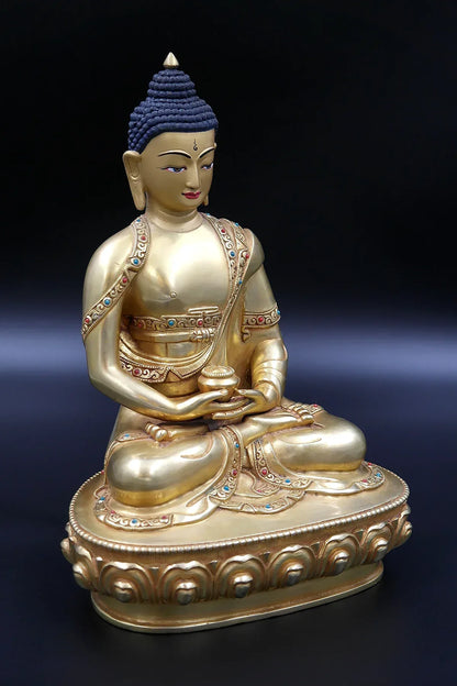 Amitabha Buddha Statue from Boudhanath 9" - Vajracrafts