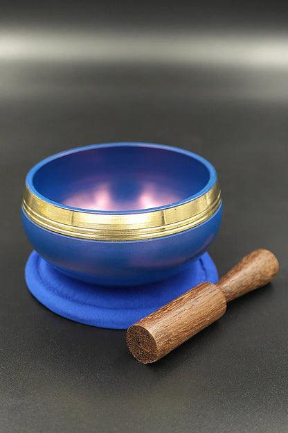 Third Eye Chakra (Ajna) Singing Bowl, Meditation Practice Bowl, 3.2" - Vajracrafts